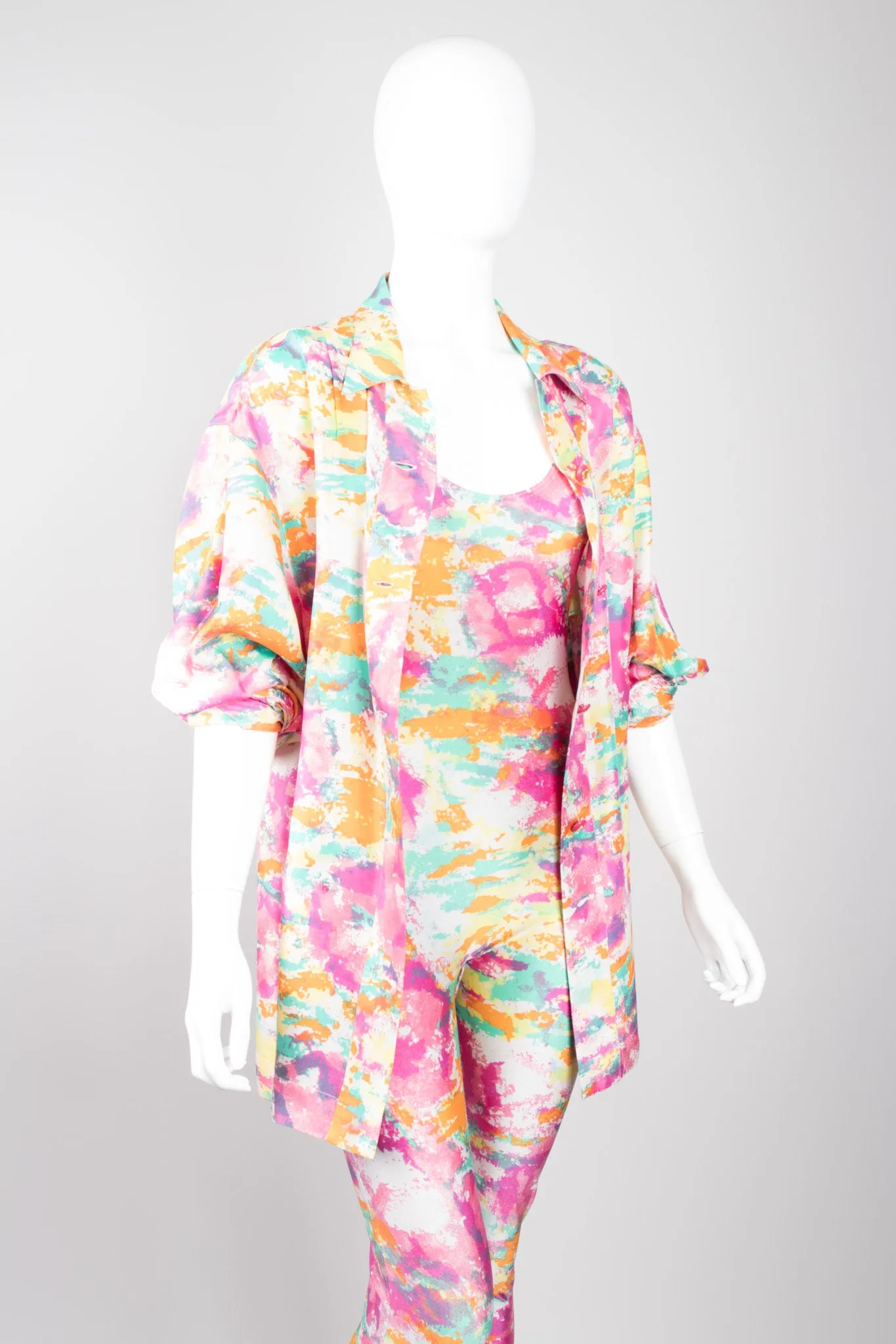 Watercolor Jumpsuit & Shirt Set