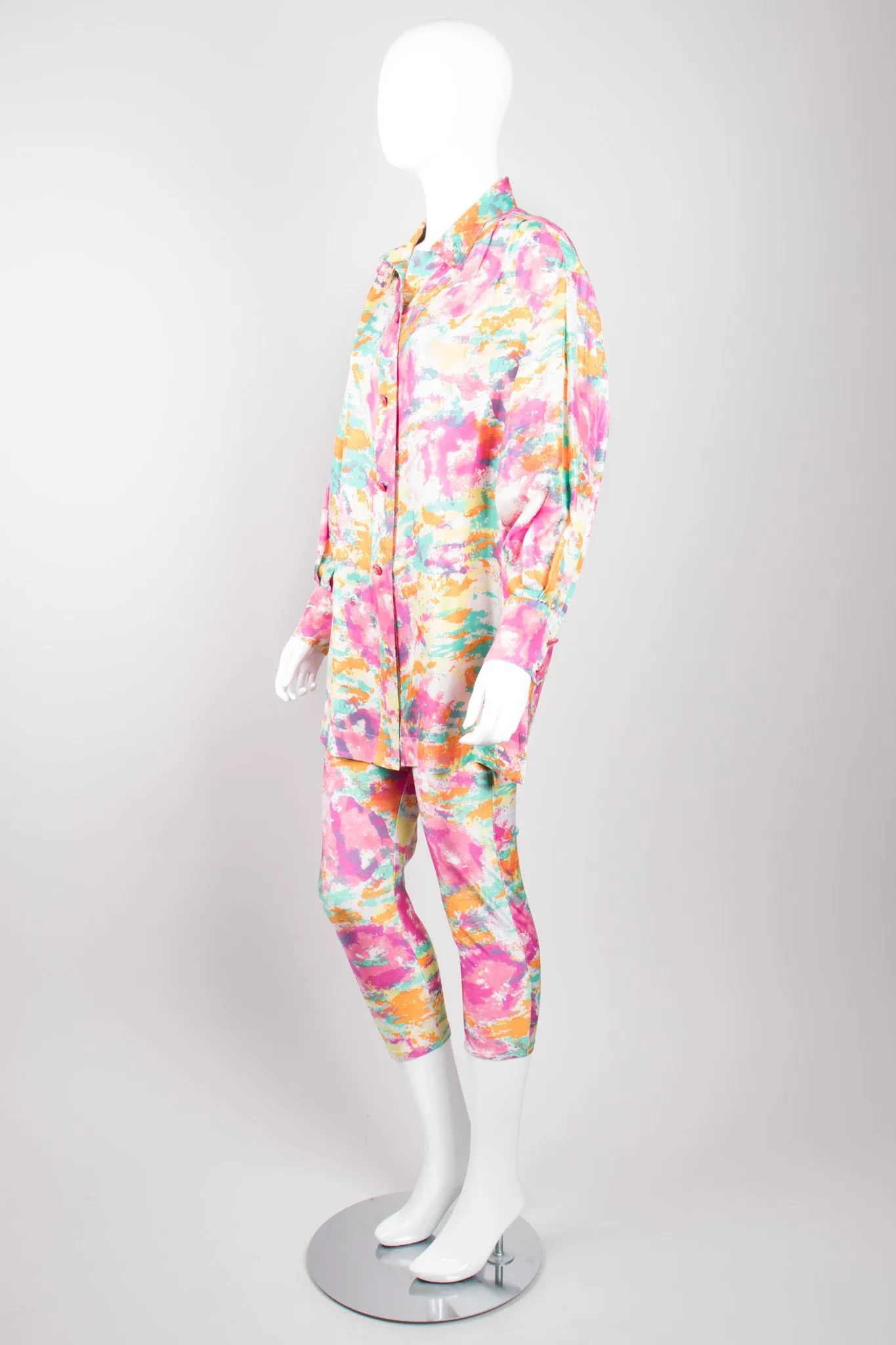 Watercolor Jumpsuit & Shirt Set