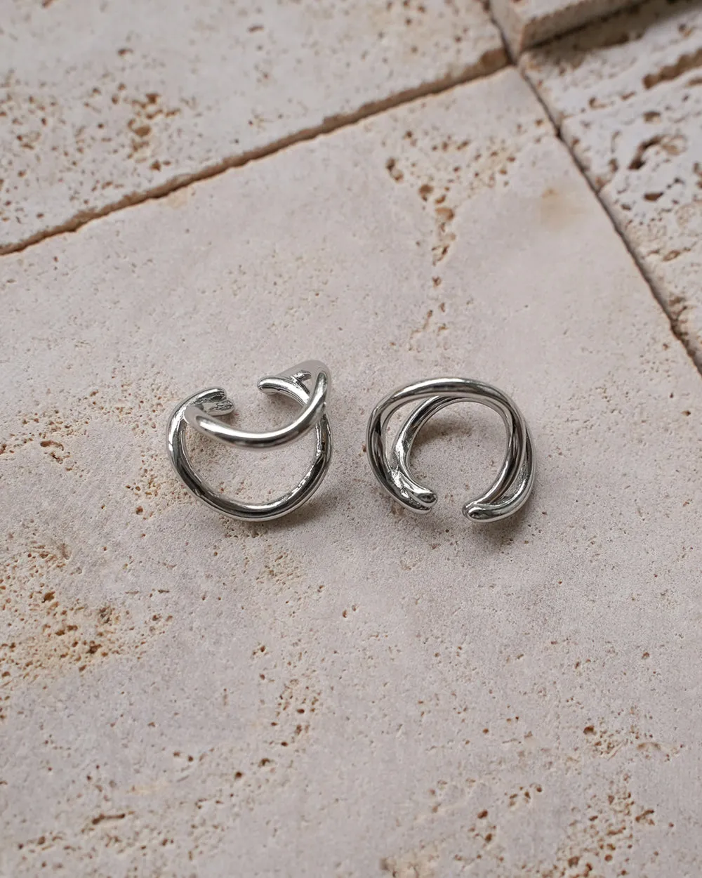 WAVE Ear Cuffs in Silver