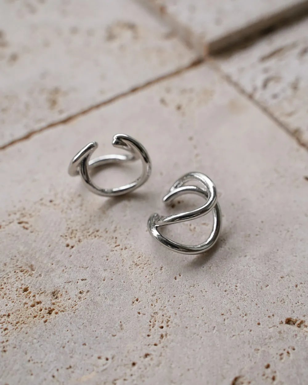 WAVE Ear Cuffs in Silver