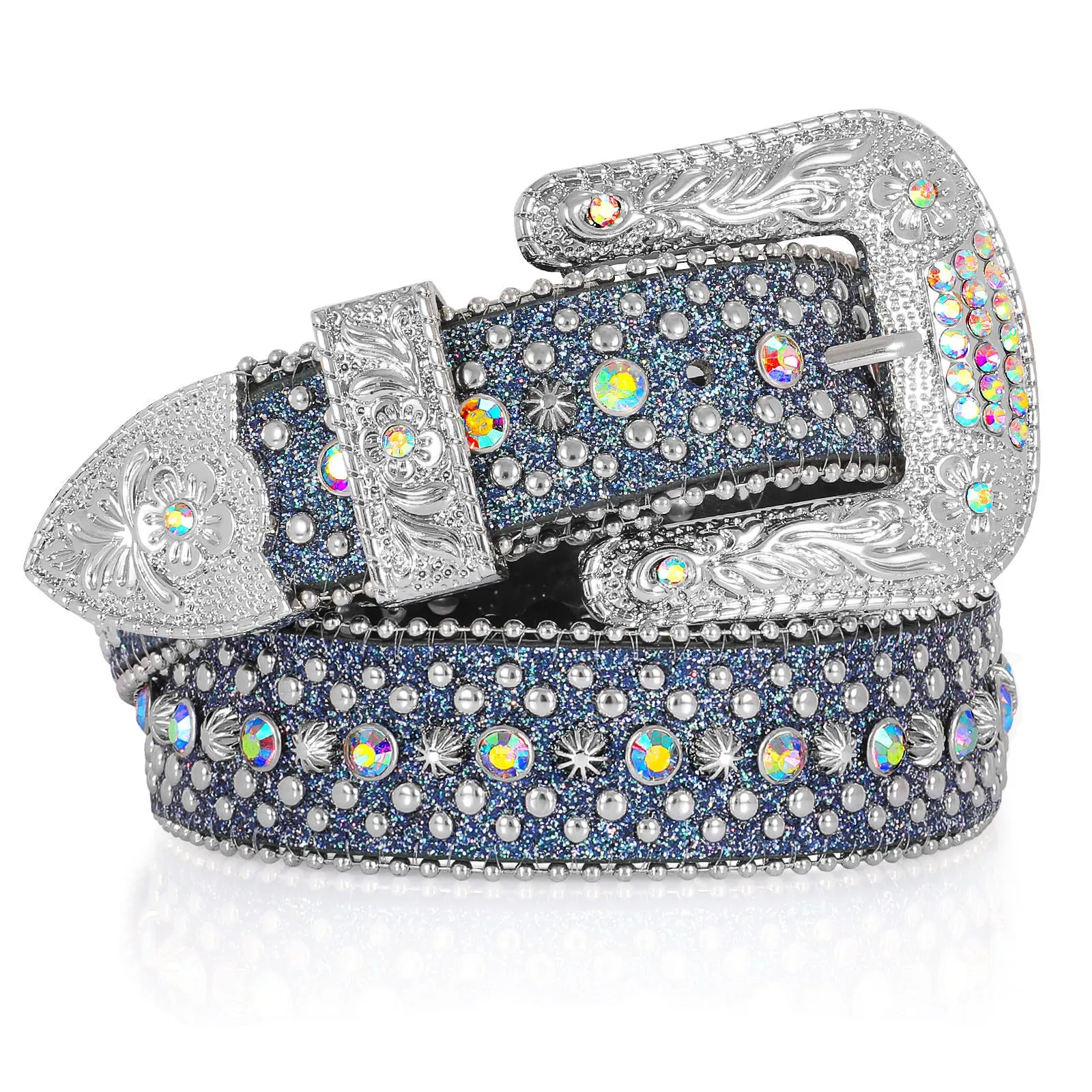 Western Cowboy Unisex Custom Fast Delivery Stylish Bling Global Designer Rhinestones Belts
