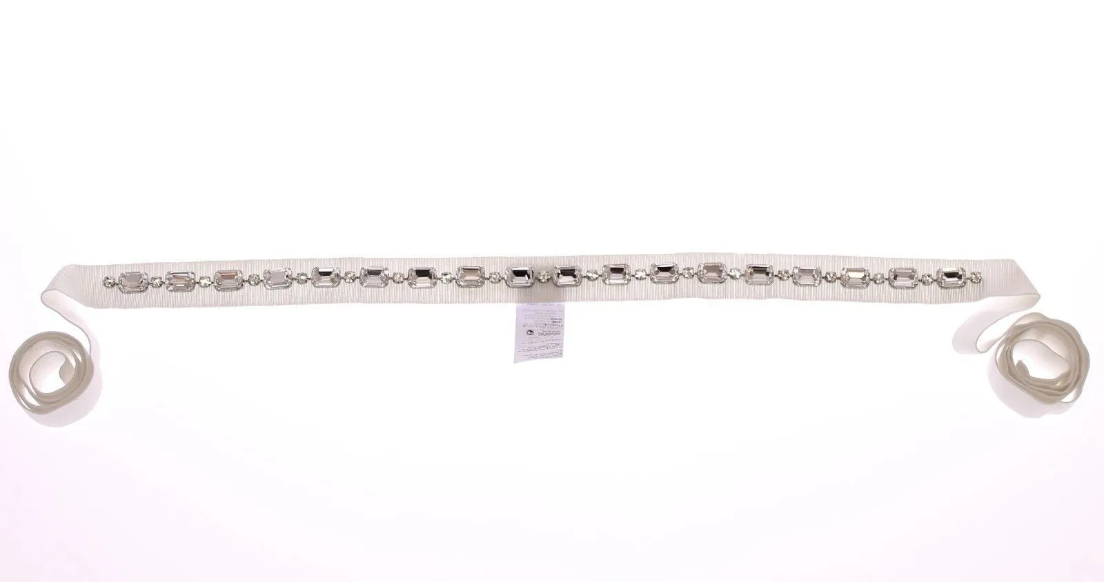 White Crystal Stones Waist Belt