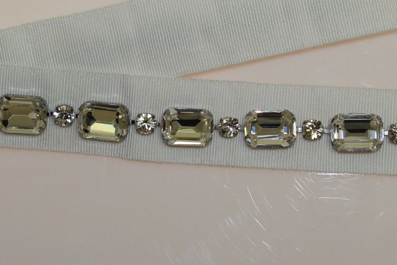 White Crystal Stones Waist Belt