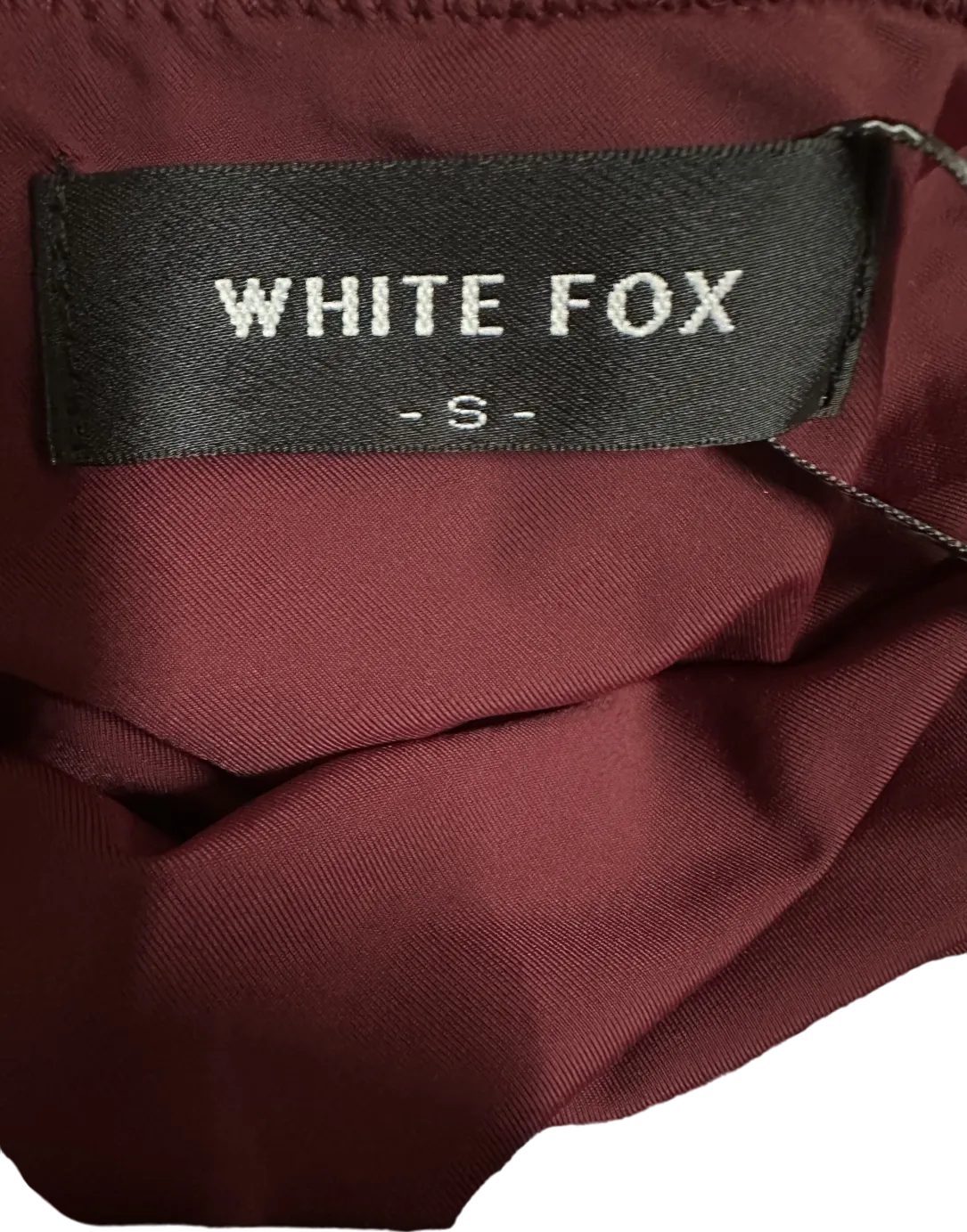White Fox Red Lack Of Love One Shoulder Top Wine UK S