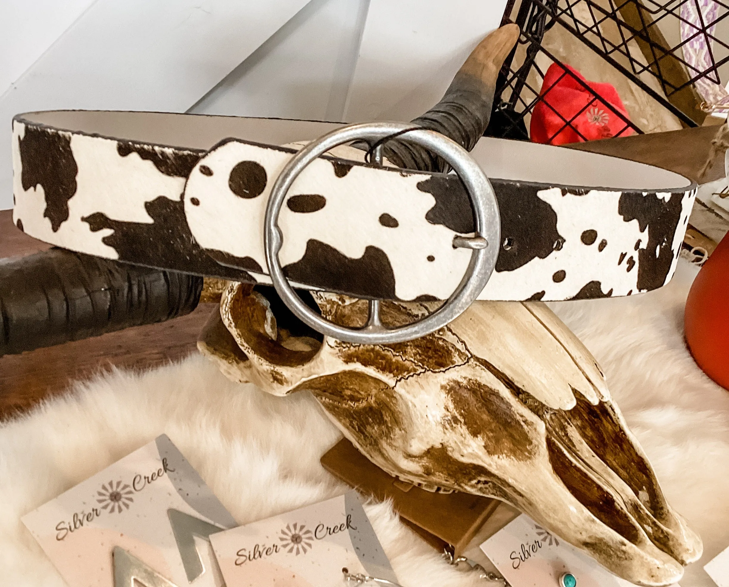 Wide Cow Hide Belt