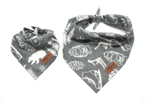 Winter Cabin Dusty Blue - Pet Bandana