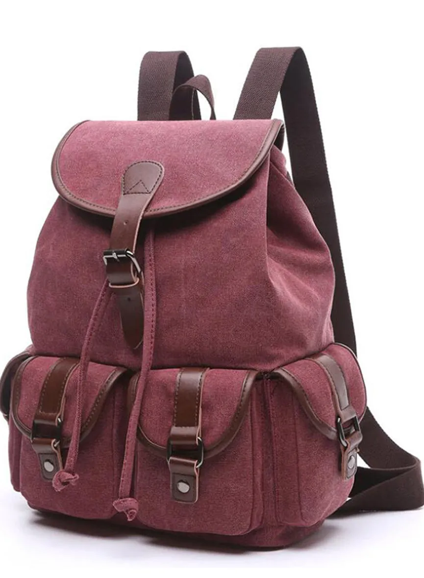 Women Canvas Backpack Purse Vintage