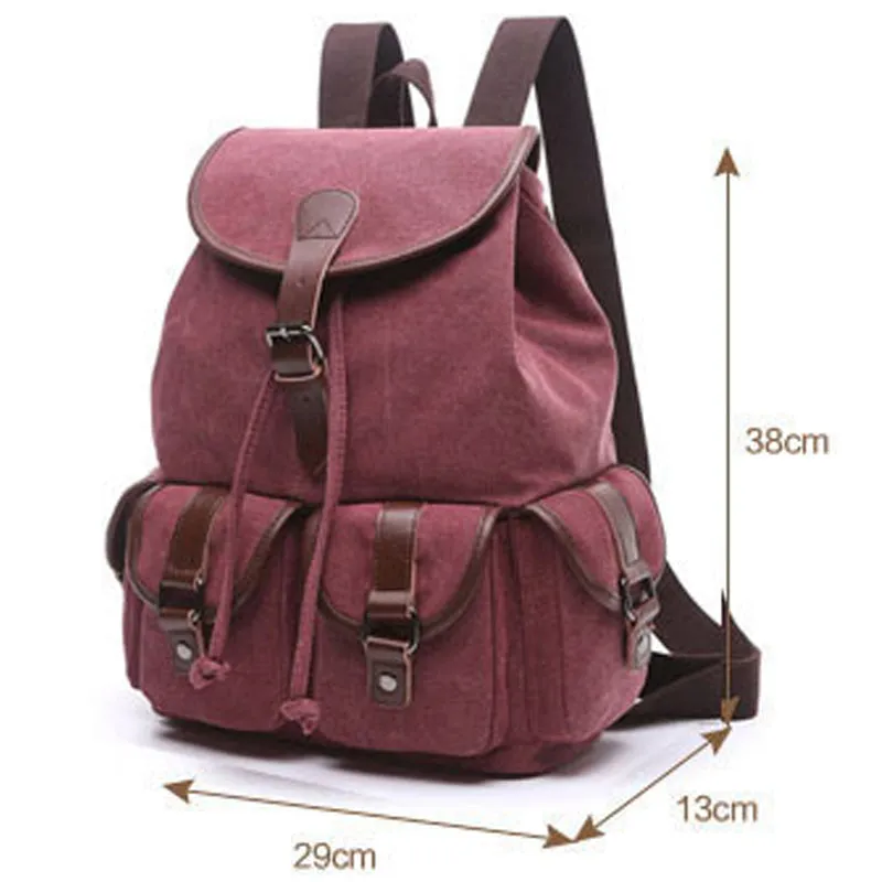 Women Canvas Backpack Purse Vintage