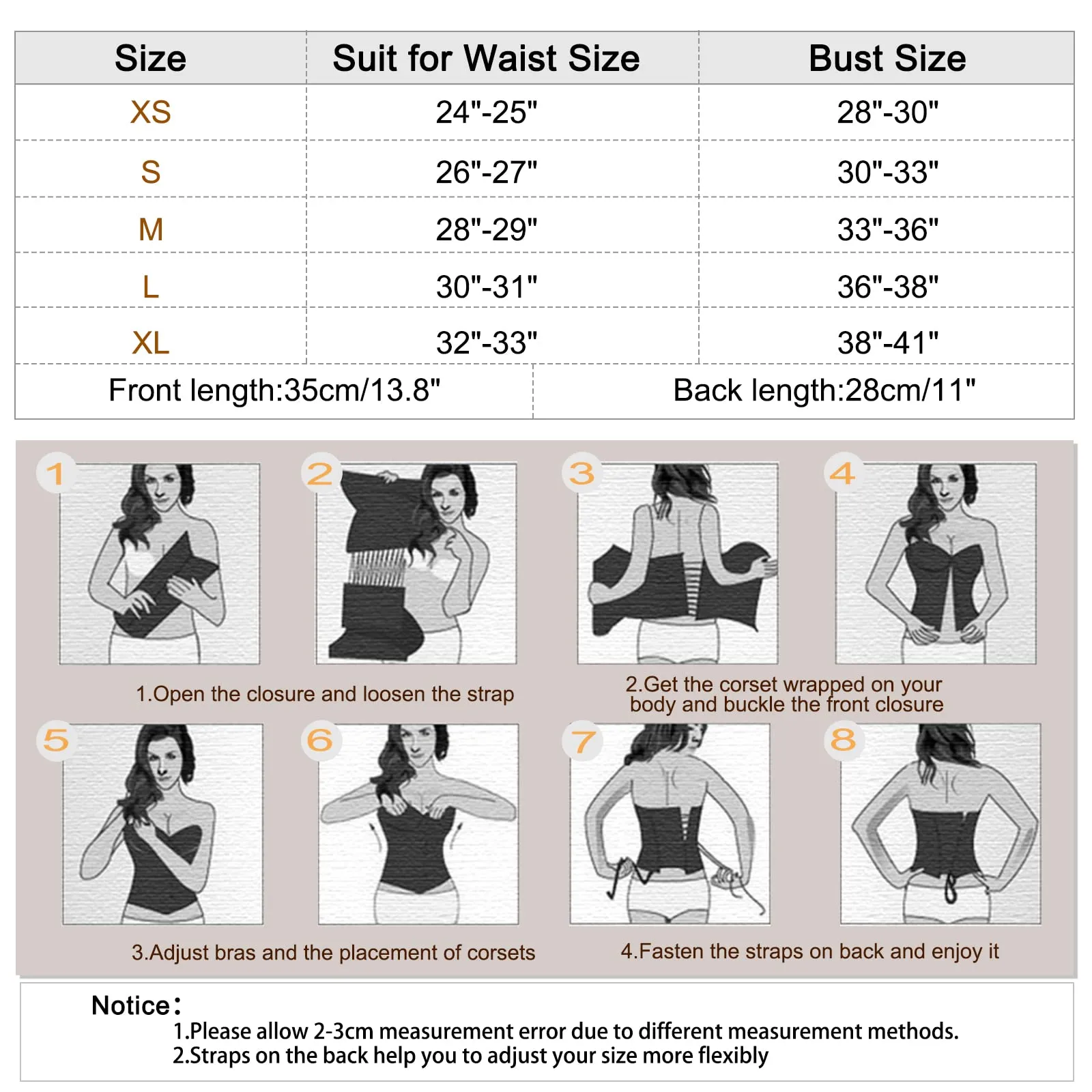 Women Lace-up Bustier Corset Top Sexy Overbust Body Shapewear Waist Cincher Corset