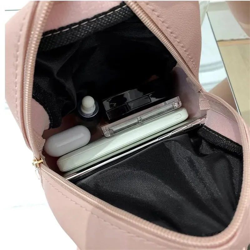 Women's Embroidered Double Pocket Shoulder Bag - Fashionable Tote