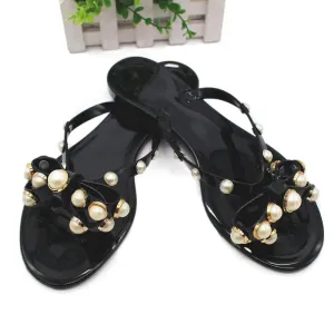 Women's Fashion Bow Pearl Slippers