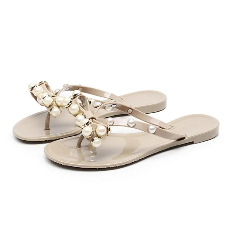 Women's Fashion Bow Pearl Slippers
