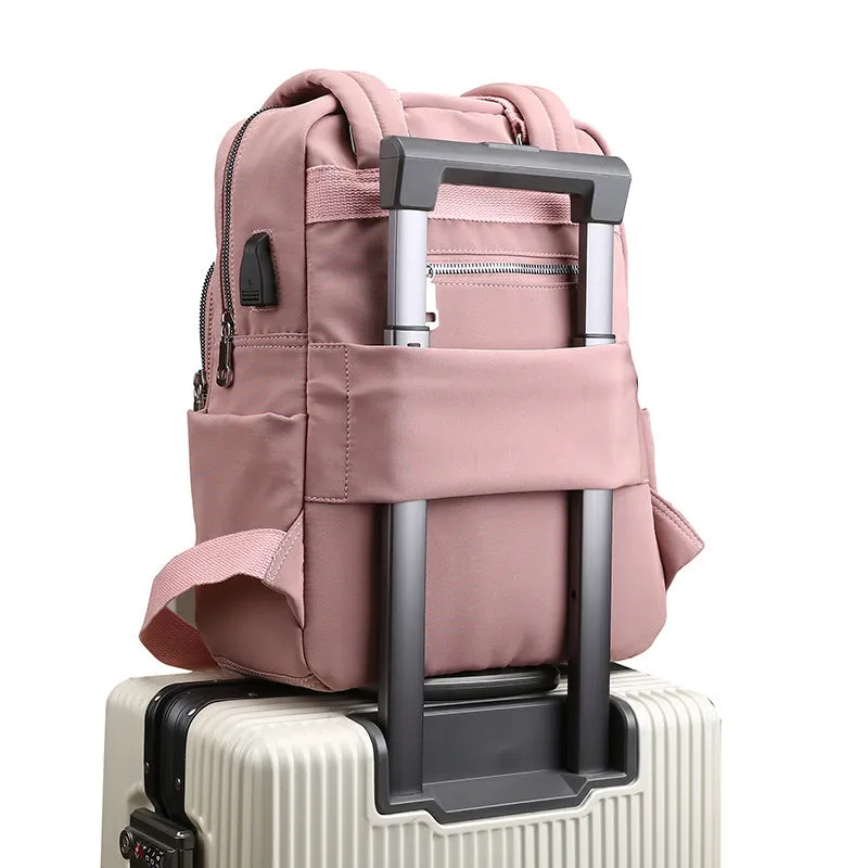 Women's Multi Functional Fashion Travel Backpack With USB Charge Port