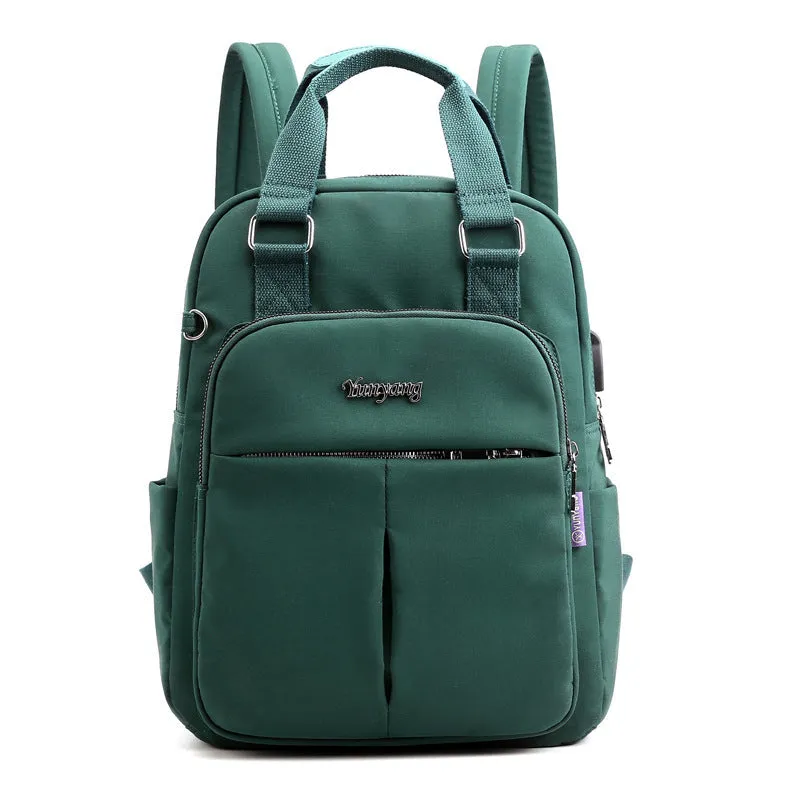 Women's Multi Functional Fashion Travel Backpack With USB Charge Port