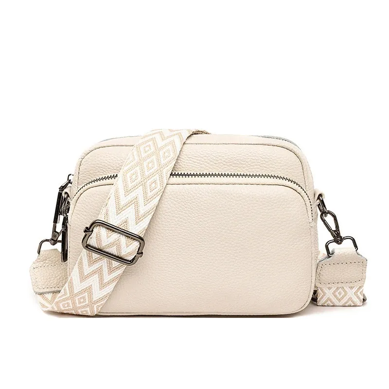 Women's PU Leather Crossbody Bag - Fashionable Small Square Handbag