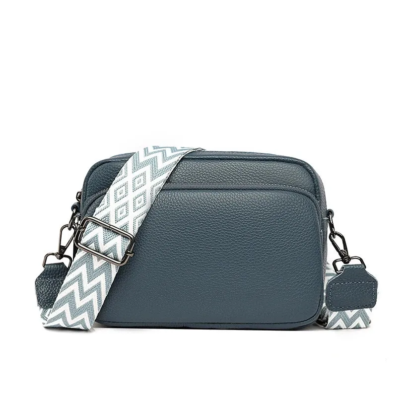 Women's PU Leather Crossbody Bag - Fashionable Small Square Handbag