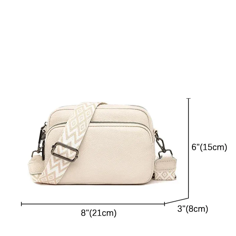 Women's PU Leather Crossbody Bag - Fashionable Small Square Handbag