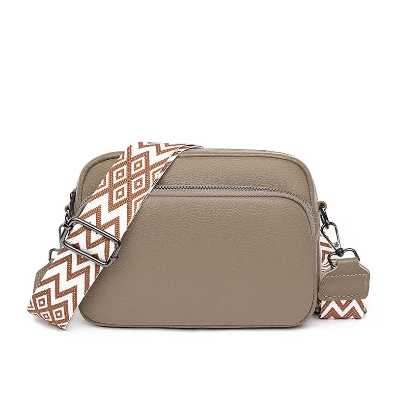 Women's PU Leather Crossbody Bag - Fashionable Small Square Handbag