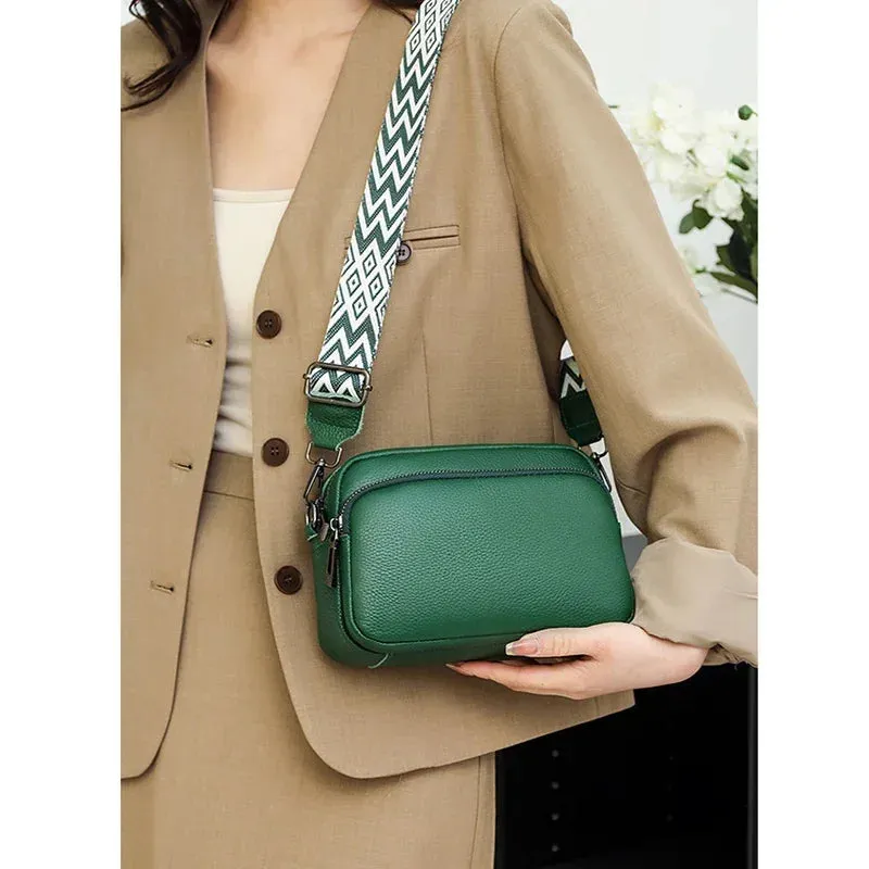Women's PU Leather Crossbody Bag - Fashionable Small Square Handbag