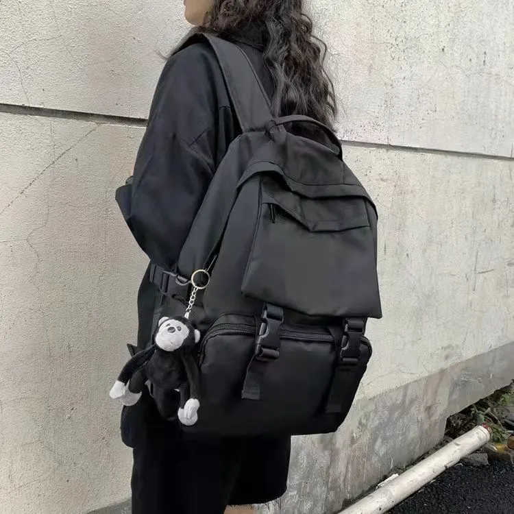 Women's Summer Preppy Style Fresh Pure Color Backpacks