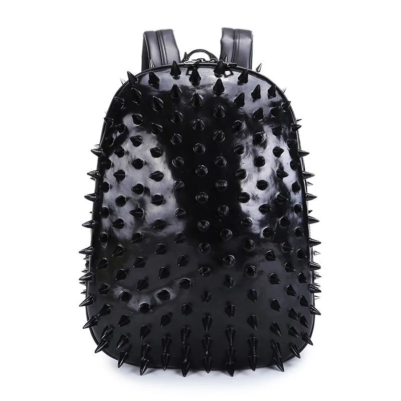 Woowooh PU Soft Stud Punk Waterproof Backpack