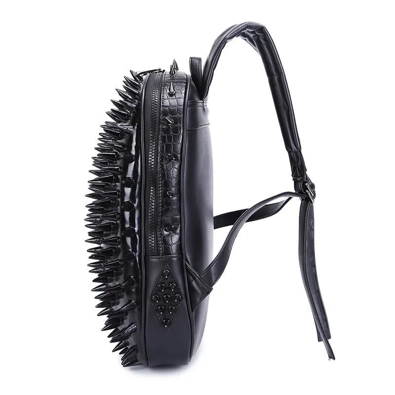 Woowooh PU Soft Stud Punk Waterproof Backpack
