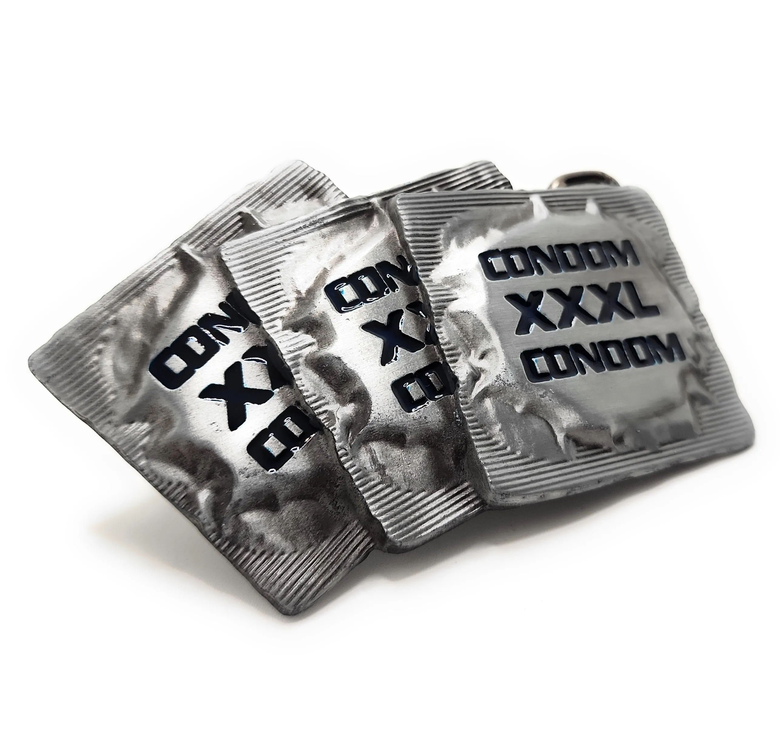 XXXL Condoms Belt Buckle Blue Funny Belt Buckle