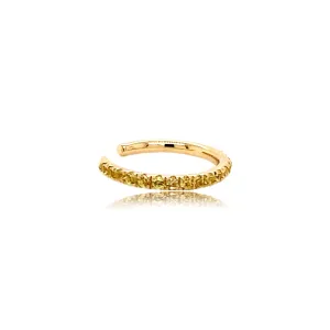 Yellow Sapphire & Gold Ear Cuff