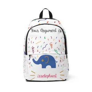 Your argument is irrelephant Unisex Fabric Backpack