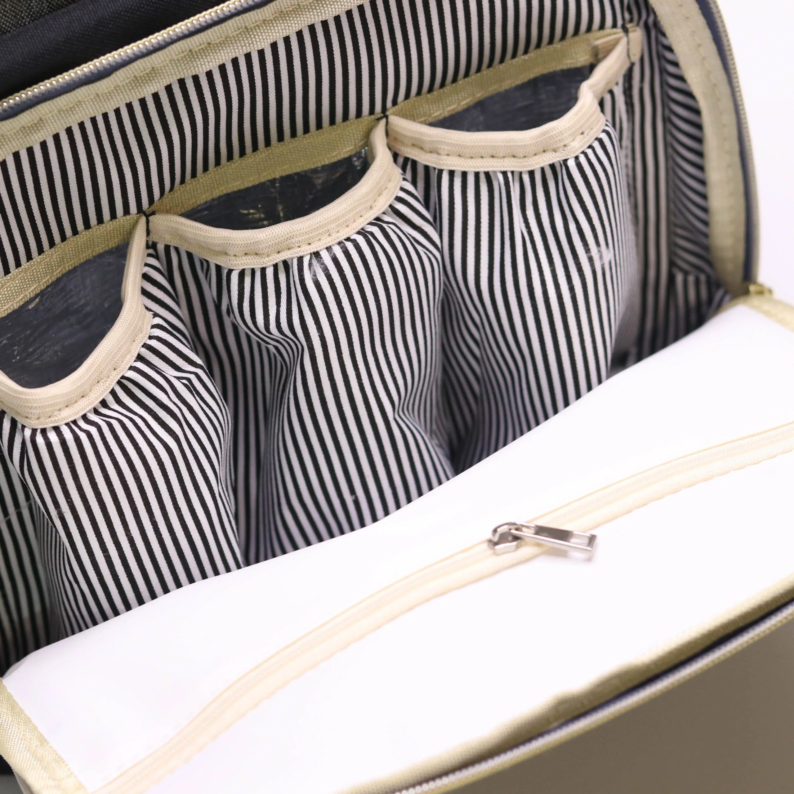 Zebra Babies - Nappy Bag Backpack Black and Grey Essential