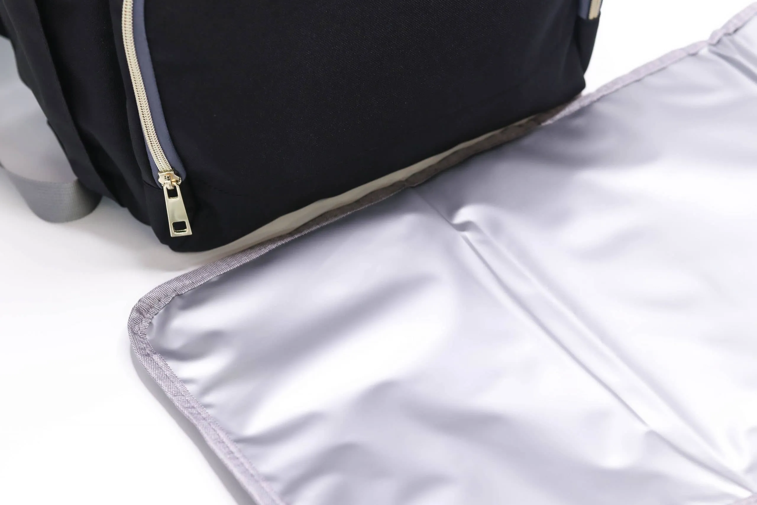 Zebra Babies - Nappy Bag Backpack Black and Grey Essential