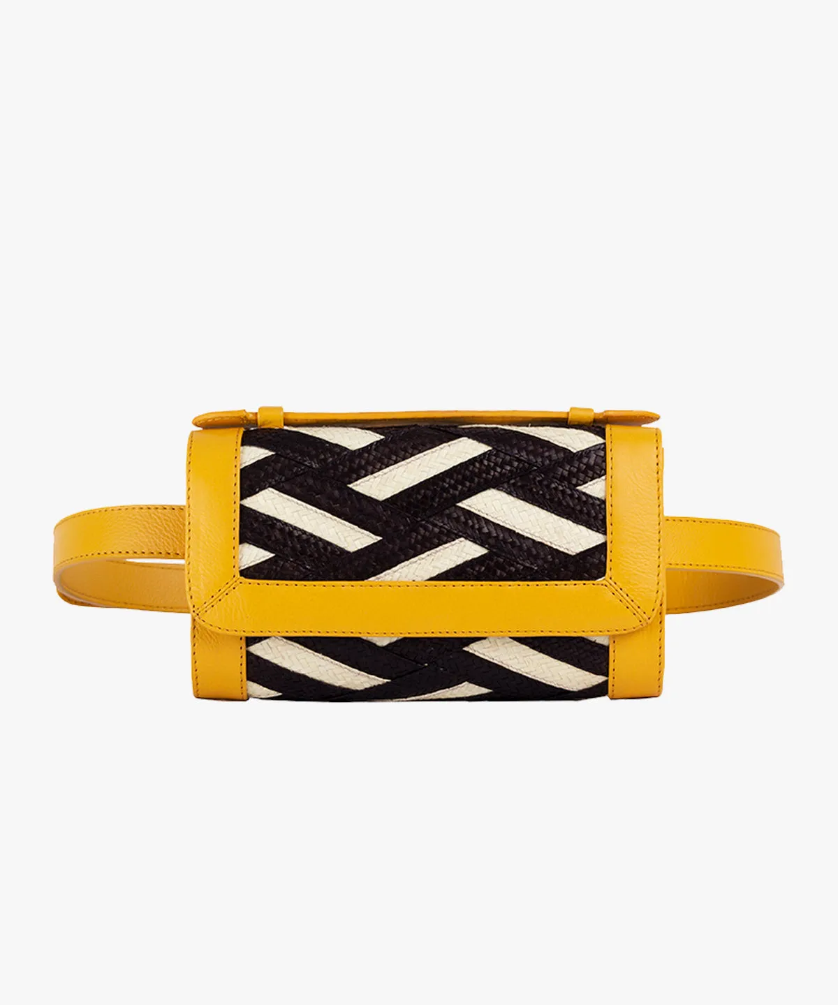Zenú Belt Bag in Raffia and Leather
