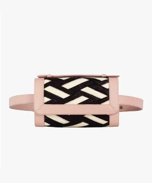 Zenú Belt Bag in Raffia and Leather