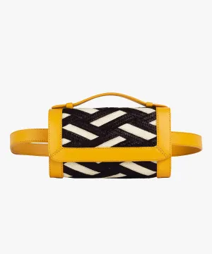 Zenú Belt Bag in Raffia and Leather
