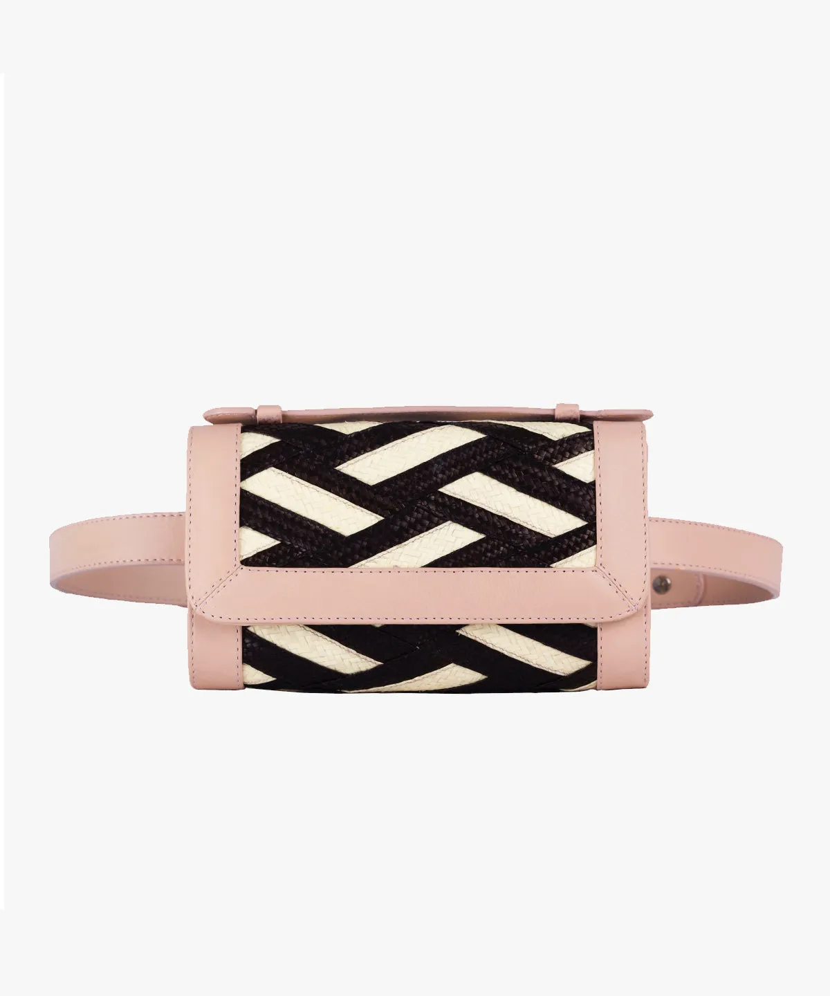 Zenú Belt Bag in Raffia and Leather