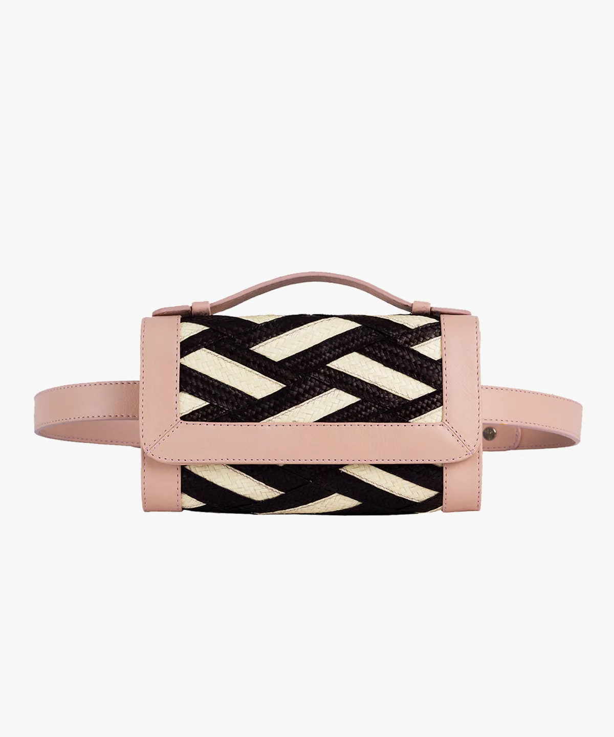 Zenú Belt Bag in Raffia and Leather