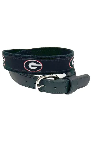 Zeppro University of Georgia Ribbon Belt - Black