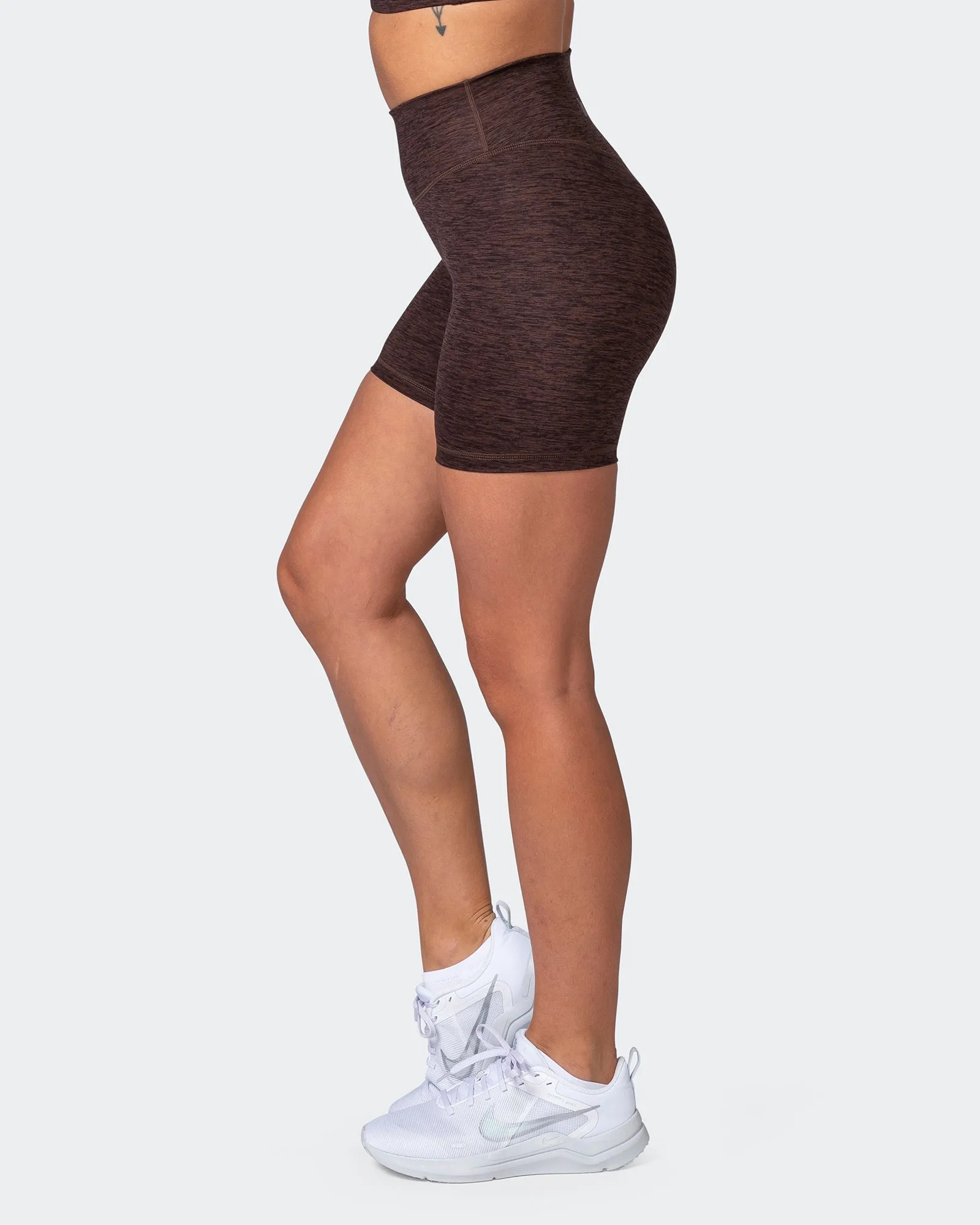 Zero Rise Everyday Bike Shorts - Coffee Marl