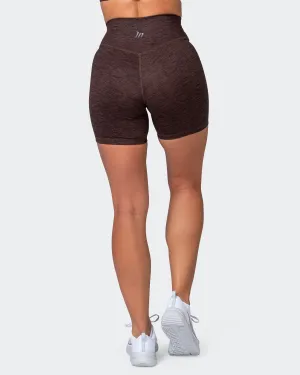 Zero Rise Everyday Bike Shorts - Coffee Marl