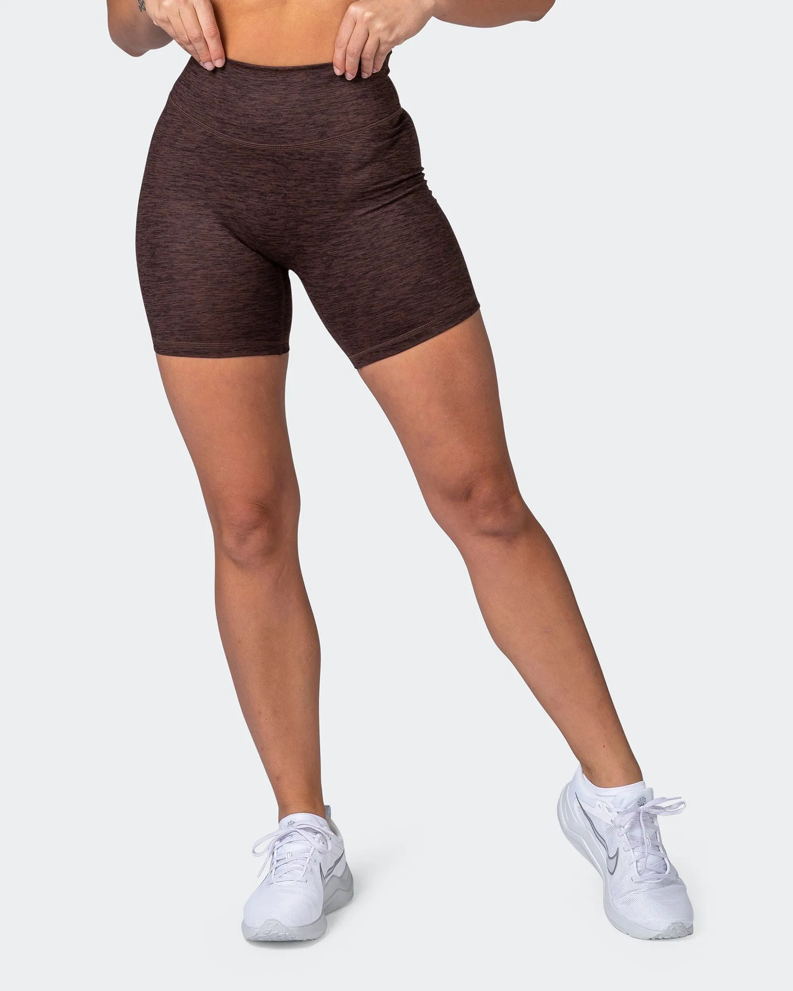 Zero Rise Everyday Bike Shorts - Coffee Marl