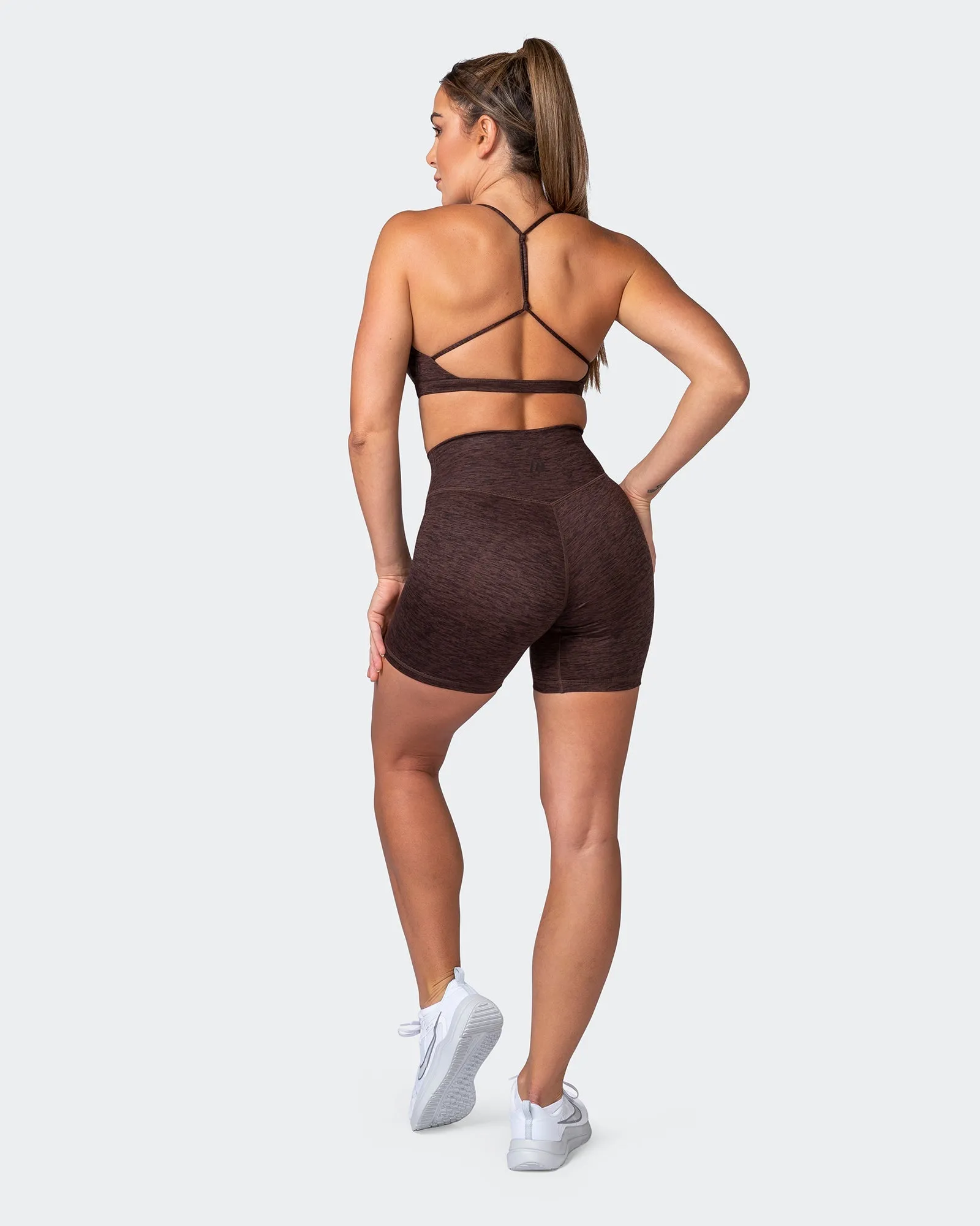 Zero Rise Everyday Bike Shorts - Coffee Marl