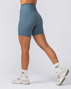 Zero Rise Rib Bike Shorts - Tidepool